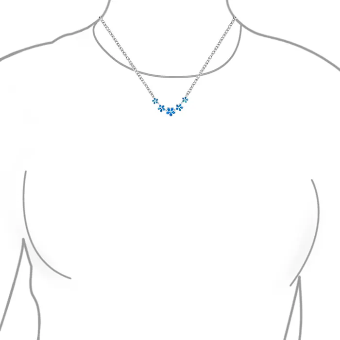 Necklaces BlingJewelry Wholesale Gemstone Blue Opal Plumeria Pendant Necklace Sterling Silver October Birthstone