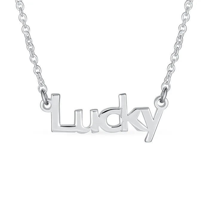 Necklaces BlingJewelry Wholesale Sideways Station Pendant Necklace with Dainty Block Letters in Sterling Silver Necklaces BlingJewelry Wholesale Sideways Station Pendant Necklace with Dainty Block Letters in Sterling Silver