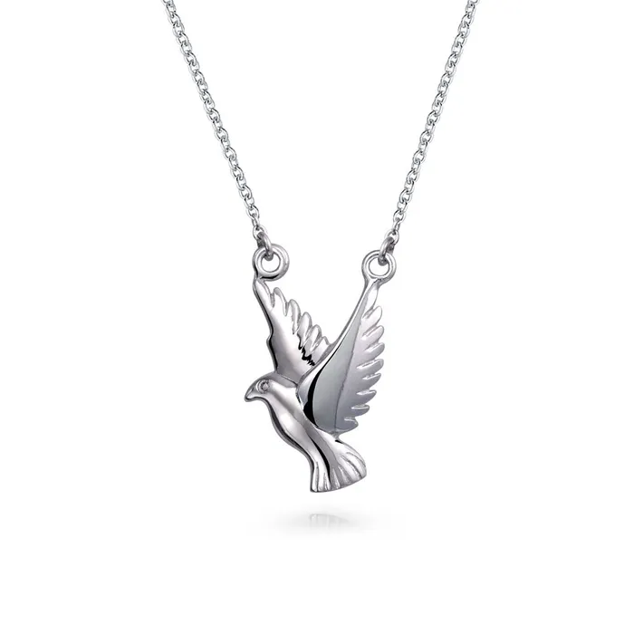 Necklaces BlingJewelry Wholesale Spiritual Faith Dove Pendant Necklace in Sterling Silver Peace Bird Design Necklaces BlingJewelry Wholesale Spiritual Faith Dove Pendant Necklace in Sterling Silver Peace Bird Design