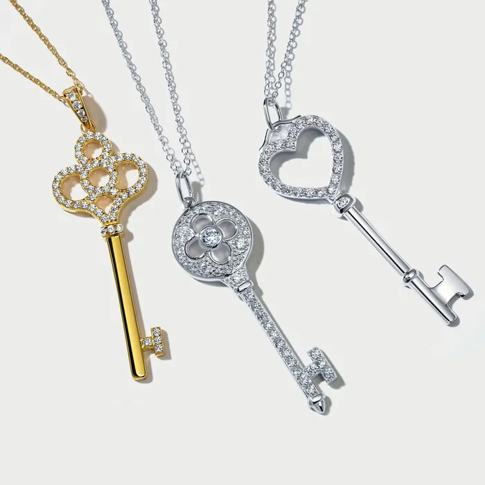 Necklaces BlingJewelry Wholesale Sterling Silver Open Heart Key Pendant Necklace with Pave Cubic Zirconia Necklaces BlingJewelry Wholesale Sterling Silver Open Heart Key Pendant Necklace with Pave Cubic Zirconia