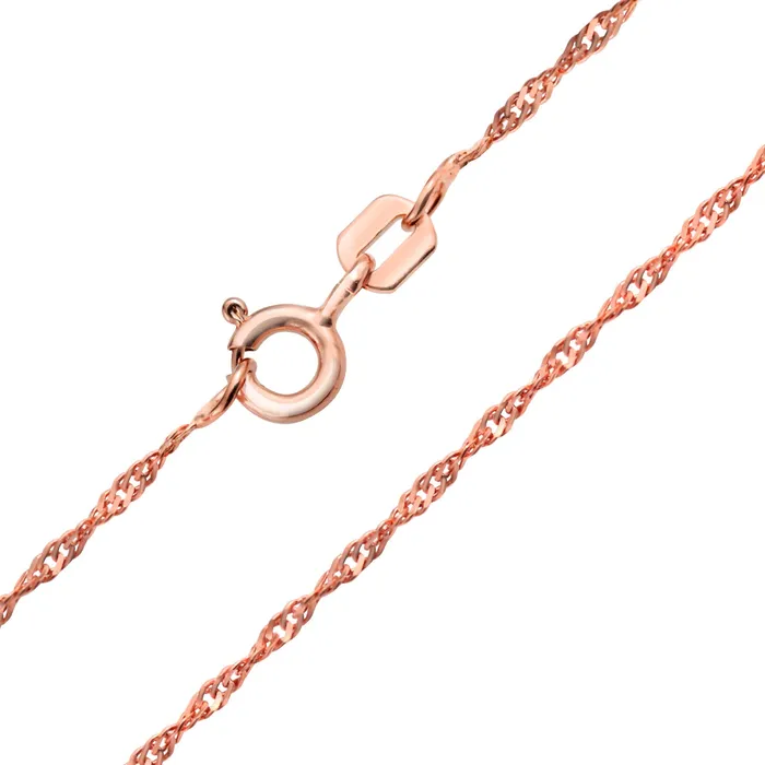 Necklaces BlingJewelry Wholesale Thin 15MM Singapore Twisted Rope Chain Necklace Rose Gold Plated Silver