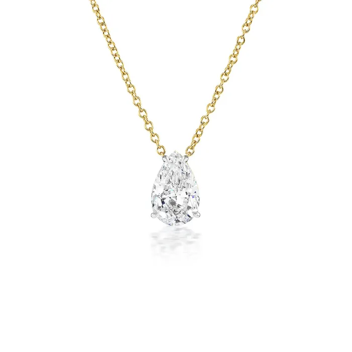 Necklaces CH Collection Pear Diamond Solitaire Necklace