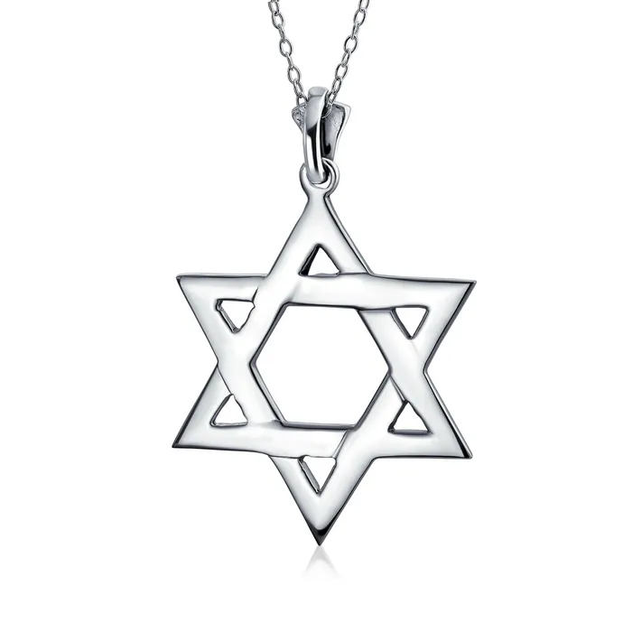 Necklaces Classic Judaica Star of David Pendant Necklace in Sterling Silver for Teens Men BlingJewelry Wholesale Necklaces Classic Judaica Star of David Pendant Necklace in Sterling Silver for Teens Men BlingJewelry Wholesale