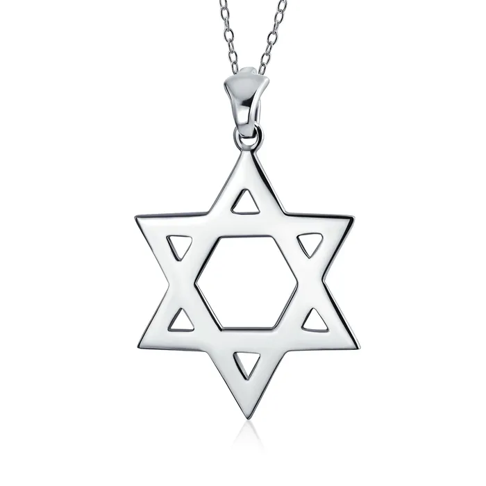 Necklaces Classic Judaica Star of David Pendant Necklace in Sterling Silver for Teens Men BlingJewelry Wholesale Necklaces Classic Judaica Star of David Pendant Necklace in Sterling Silver for Teens Men BlingJewelry Wholesale