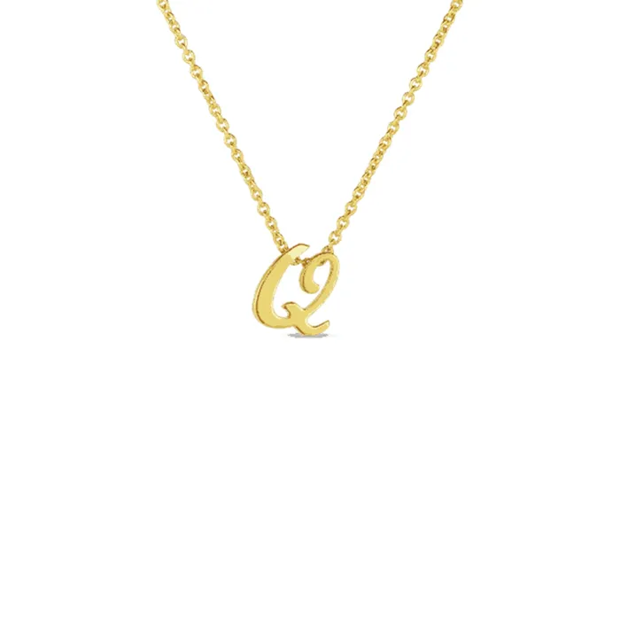Necklaces Roberto Coin Roberto Coin Letter Q Necklace