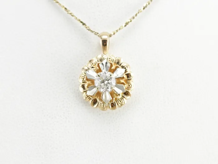 Necklaces Yellow and White Gold Diamond Pinwheel Pendant Market Square Jewelers Necklaces Yellow and White Gold Diamond Pinwheel Pendant Market Square Jewelers
