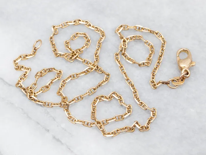 Necklaces Yellow Gold Anchor Link Chain with Lobster Clasp Market Square Jewelers Necklaces Yellow Gold Anchor Link Chain with Lobster Clasp Market Square Jewelers