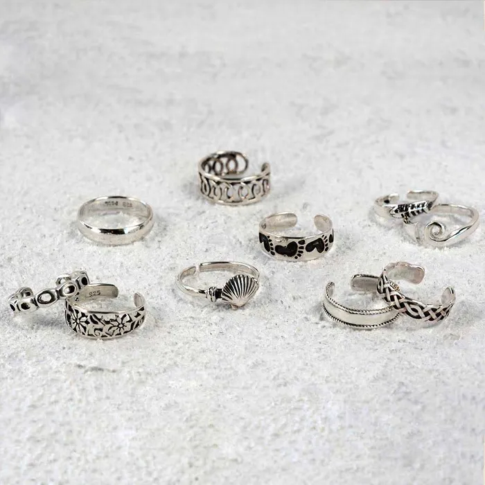 Open Spiral Celtic Scroll Wide Midi Toe Ring in Oxidized Sterling Silver BlingJewelry Wholesale Rings
