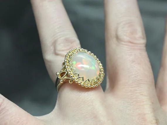 Ornate Vintage Opal Statement Ring in Yellow Gold Market Square Jewelers Rings Ornate Vintage Opal Statement Ring in Yellow Gold Market Square Jewelers Rings