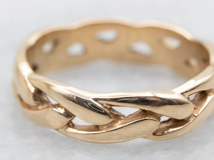 Polished Gold Braided Band Market Square Jewelers Rings Polished Gold Braided Band Market Square Jewelers Rings
