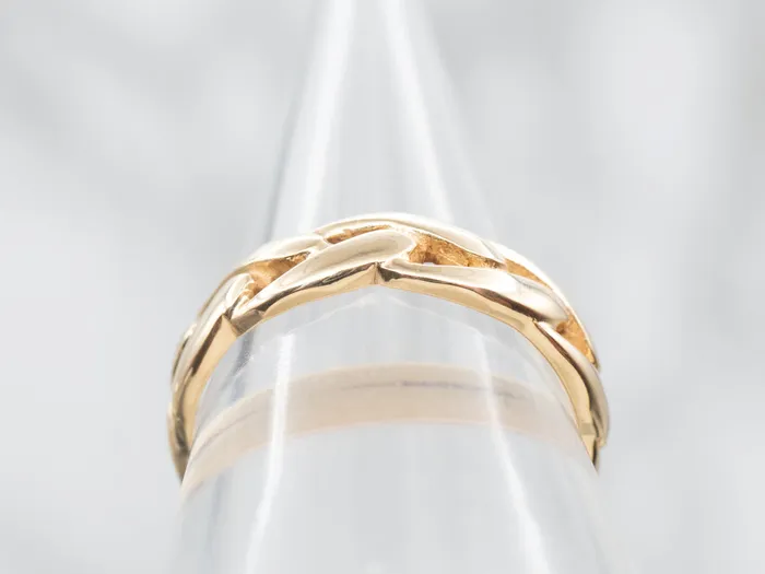 Polished Gold Braided Band Market Square Jewelers Rings Polished Gold Braided Band Market Square Jewelers Rings