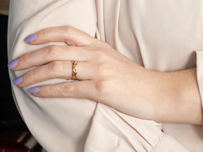 Polished Gold Braided Band Market Square Jewelers Rings Polished Gold Braided Band Market Square Jewelers Rings
