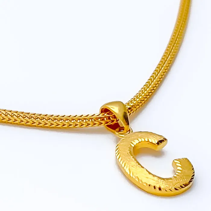 PreStyled Sets Andaaz Jewelers C 22k Gold Letter Pendant