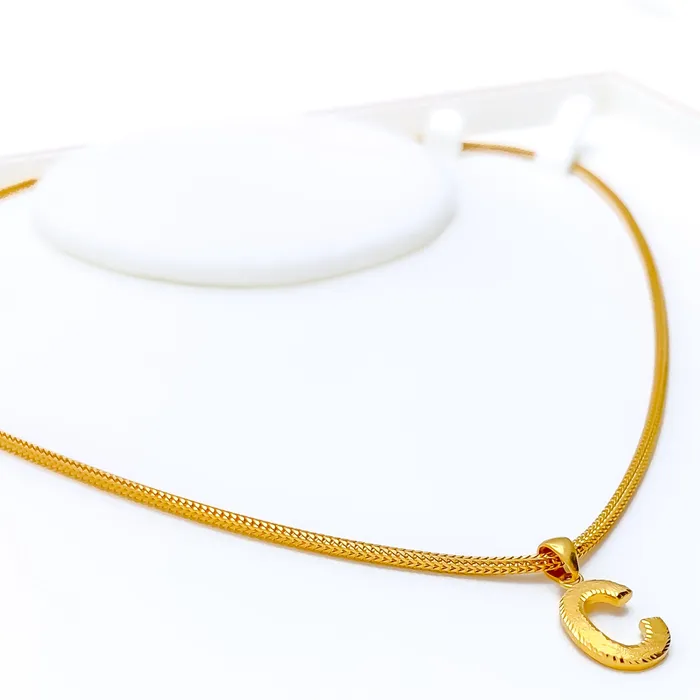 PreStyled Sets Andaaz Jewelers C 22k Gold Letter Pendant