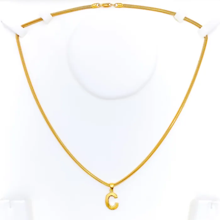 PreStyled Sets Andaaz Jewelers C 22k Gold Letter Pendant