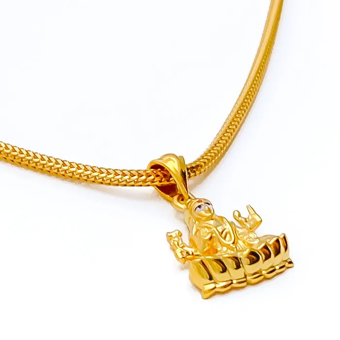 PreStyled Sets Andaaz Jewelers Distinct Decorative 22k Gold Lakshmi Pendant