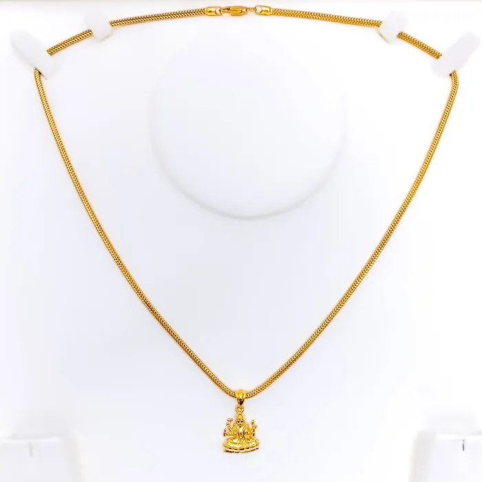 PreStyled Sets Andaaz Jewelers Distinct Decorative 22k Gold Lakshmi Pendant