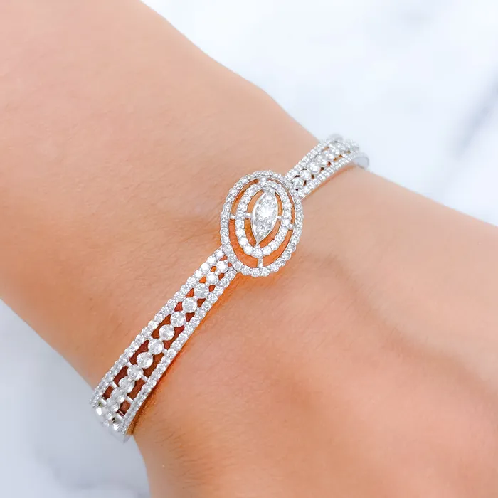 PreStyled Sets Andaaz Jewelers Modern White Gold Diamond 18k Gold Bangle Bracelet PreStyled Sets Andaaz Jewelers Modern White Gold Diamond 18k Gold Bangle Bracelet