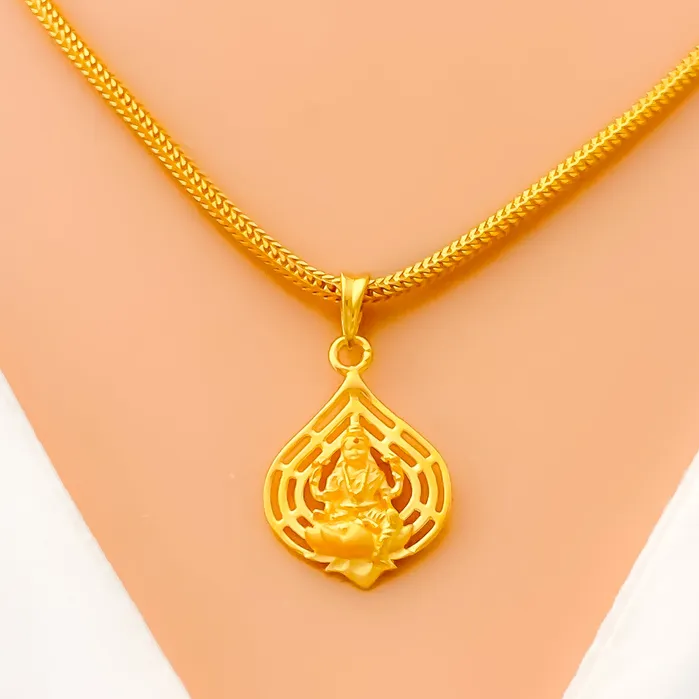 PreStyled Sets Andaaz Jewelers Priceless Evergreen 22k Gold Lakshmi Pendant