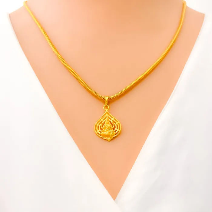 PreStyled Sets Andaaz Jewelers Priceless Evergreen 22k Gold Lakshmi Pendant