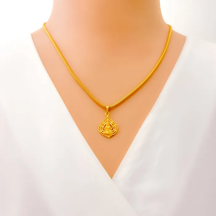 PreStyled Sets Andaaz Jewelers Priceless Evergreen 22k Gold Lakshmi Pendant