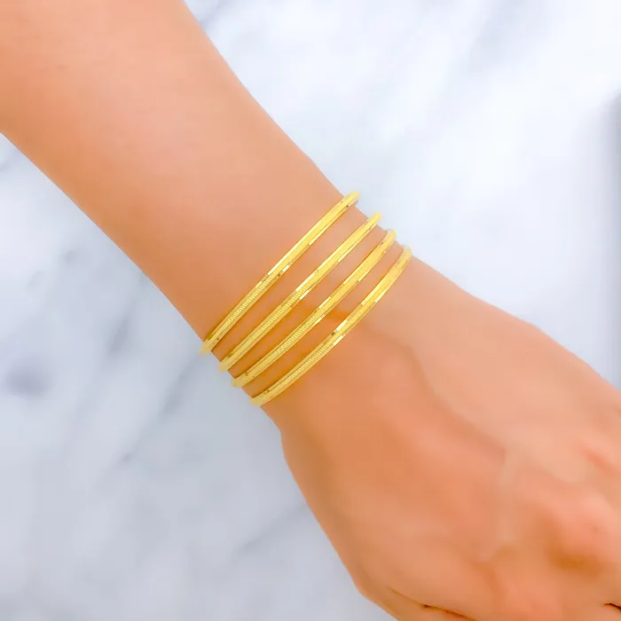 PreStyled Sets Andaaz Jewelers Refined Reflective 22K Gold Versatile Bangles