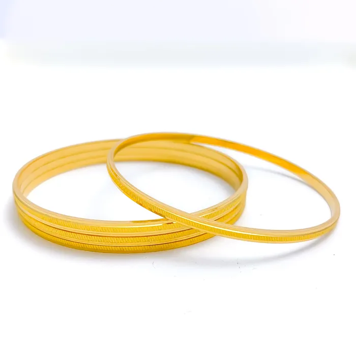 PreStyled Sets Andaaz Jewelers Refined Reflective 22K Gold Versatile Bangles