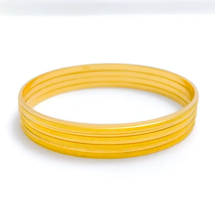 PreStyled Sets Andaaz Jewelers Refined Reflective 22K Gold Versatile Bangles