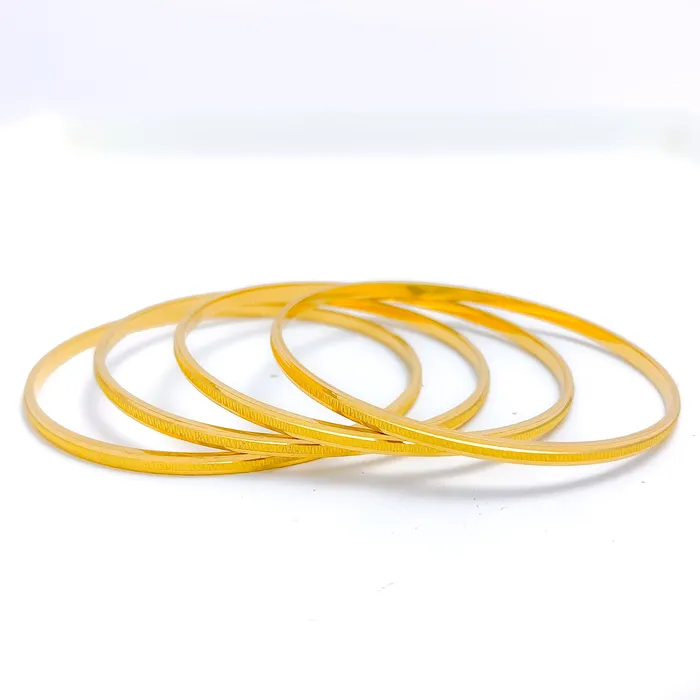 PreStyled Sets Andaaz Jewelers Refined Reflective 22K Gold Versatile Bangles