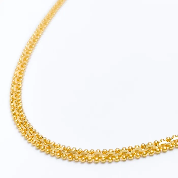 PreStyled Sets Andaaz Jewelers Slender Flat 22K Gold Chain 16