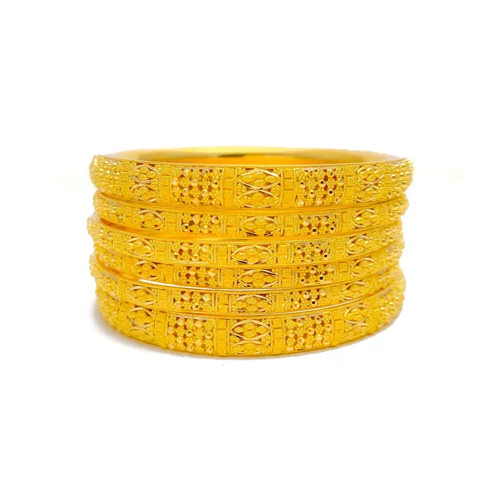 PreStyled Sets Signature Heirloom 22k Gold Bangle Set Andaaz Jewelers