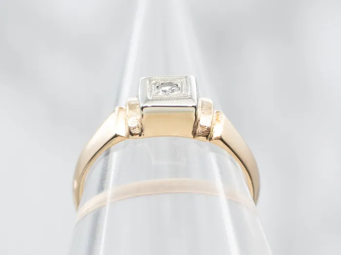 Retro Diamond Solitaire Engagement Ring Market Square Jewelers Rings Retro Diamond Solitaire Engagement Ring Market Square Jewelers Rings