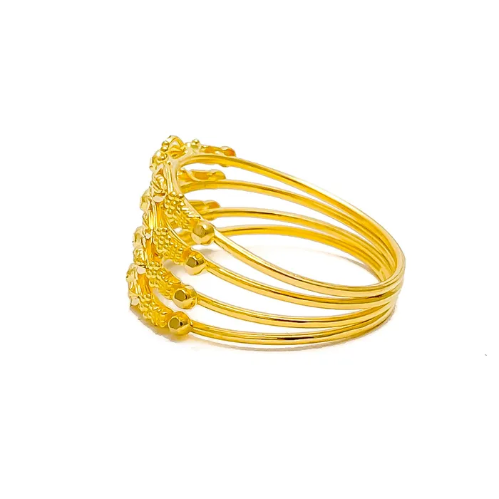 Rings Andaaz Jewelers Adorned Brilliant 22K Gold Ring