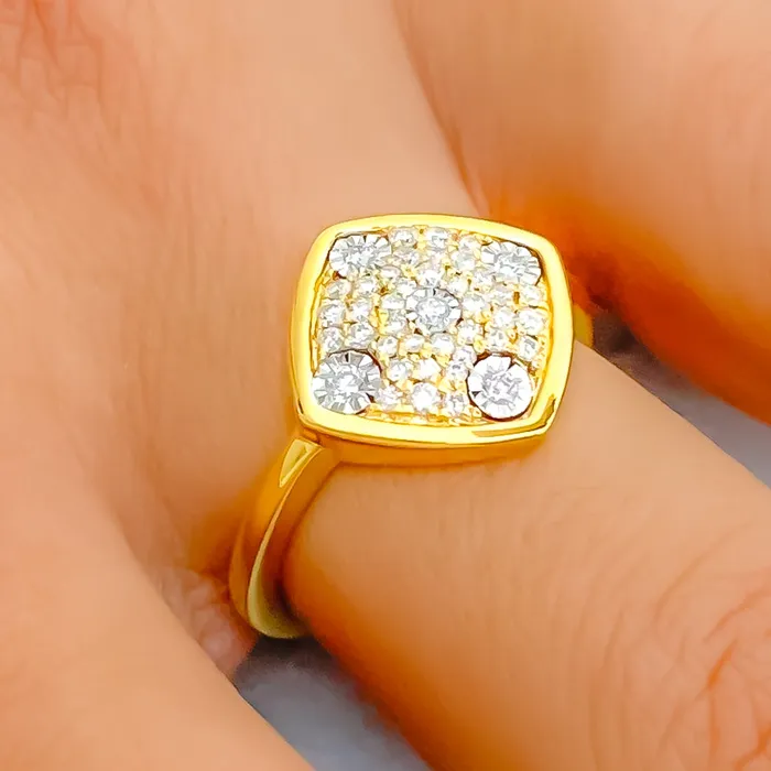 Rings Andaaz Jewelers Bold Glowing Geometric 18K Gold Diamond Statement Ring Rings Andaaz Jewelers Bold Glowing Geometric 18K Gold Diamond Statement Ring
