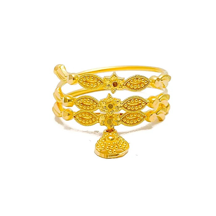Rings Andaaz Jewelers Lovely Elevated 22K Gold Spiral Ring