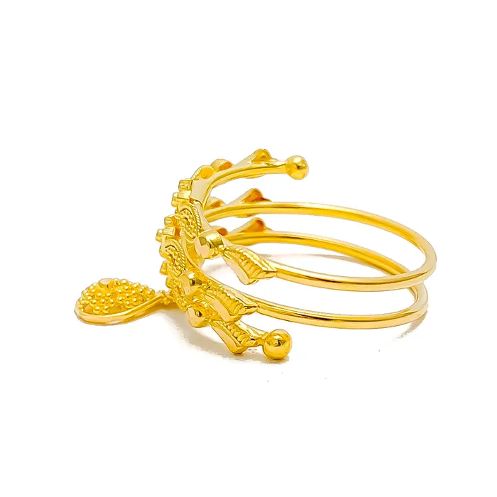 Rings Andaaz Jewelers Lovely Elevated 22K Gold Spiral Ring