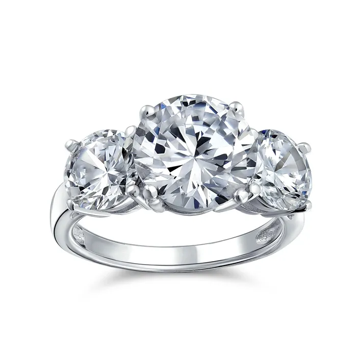 Rings BlingJewelry Wholesale 3CTW AAA CZ Round Solitaire Promise Engagement Ring Sterling Silver Rings BlingJewelry Wholesale 3CTW AAA CZ Round Solitaire Promise Engagement Ring Sterling Silver