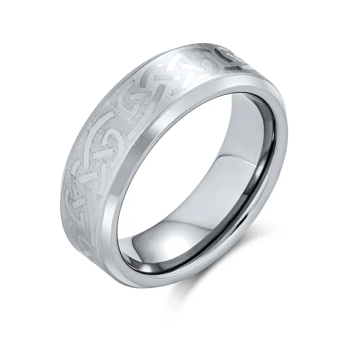 Rings BlingJewelry Wholesale Unisex Celtic Infinity Knot Tungsten Wedding Band Ring for Couples Matte Silver Tone Rings BlingJewelry Wholesale Unisex Celtic Infinity Knot Tungsten Wedding Band Ring for Couples Matte Silver Tone