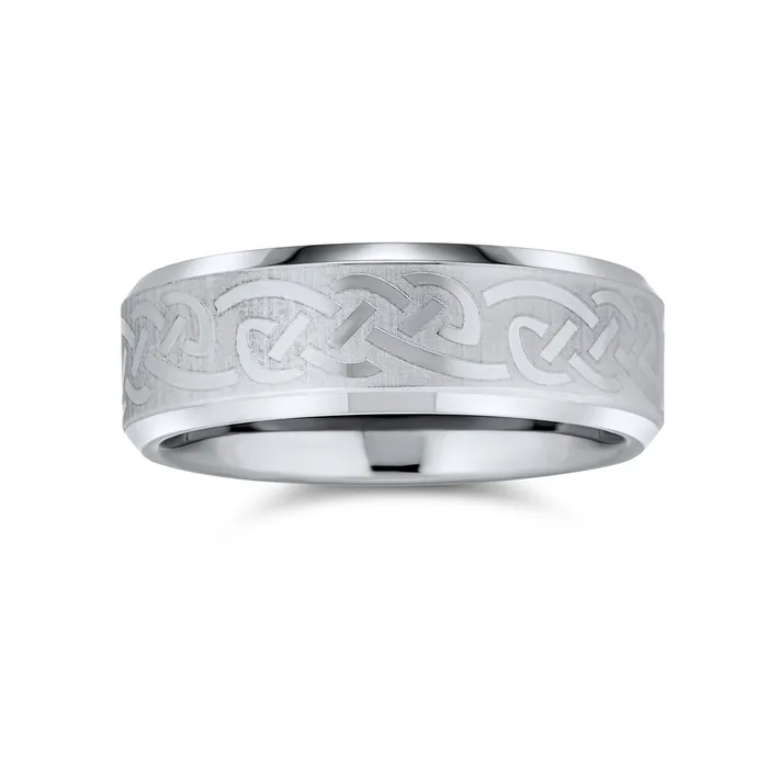 Rings BlingJewelry Wholesale Unisex Celtic Infinity Knot Tungsten Wedding Band Ring for Couples Matte Silver Tone Rings BlingJewelry Wholesale Unisex Celtic Infinity Knot Tungsten Wedding Band Ring for Couples Matte Silver Tone