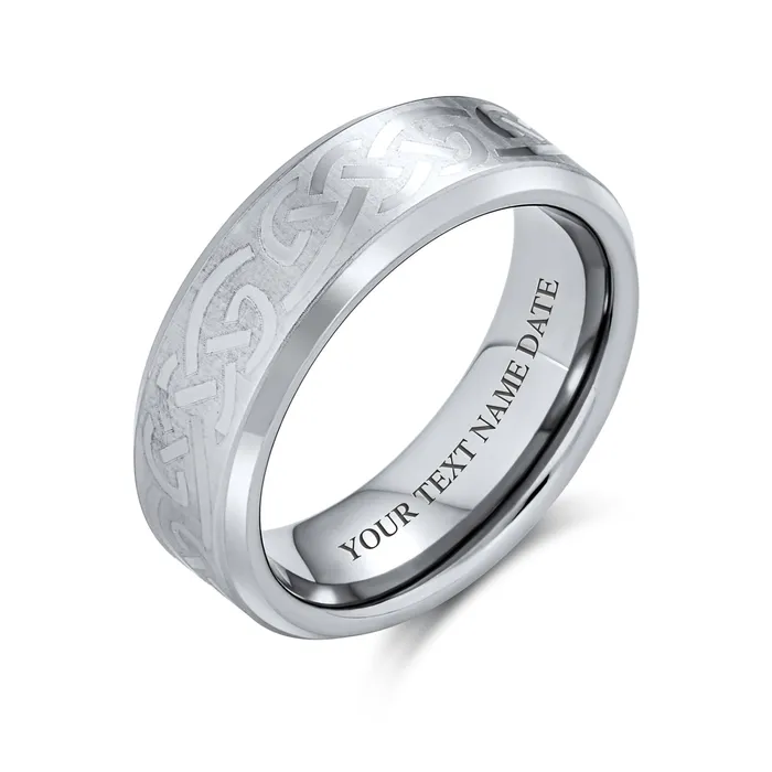 Rings BlingJewelry Wholesale Unisex Celtic Infinity Knot Tungsten Wedding Band Ring for Couples Matte Silver Tone Rings BlingJewelry Wholesale Unisex Celtic Infinity Knot Tungsten Wedding Band Ring for Couples Matte Silver Tone