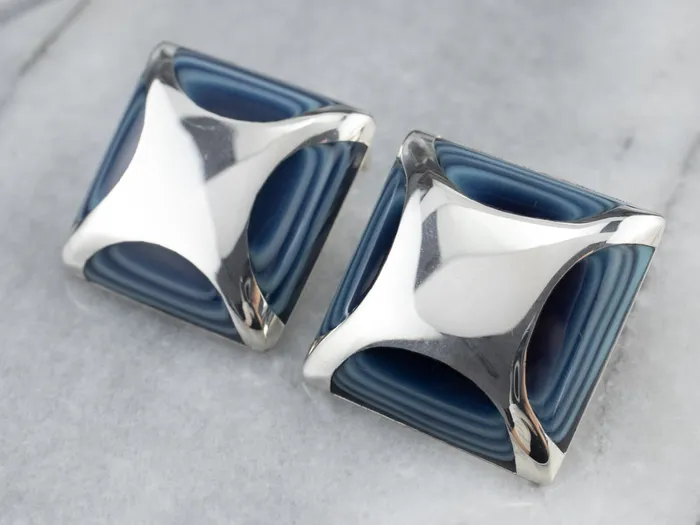 Rings Blue Glass Sterling Silver Cufflinks Market Square Jewelers Rings Blue Glass Sterling Silver Cufflinks Market Square Jewelers