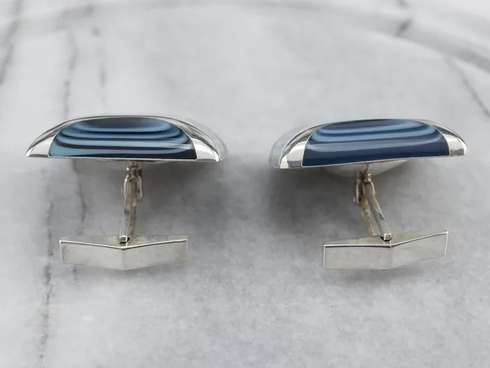 Rings Blue Glass Sterling Silver Cufflinks Market Square Jewelers Rings Blue Glass Sterling Silver Cufflinks Market Square Jewelers