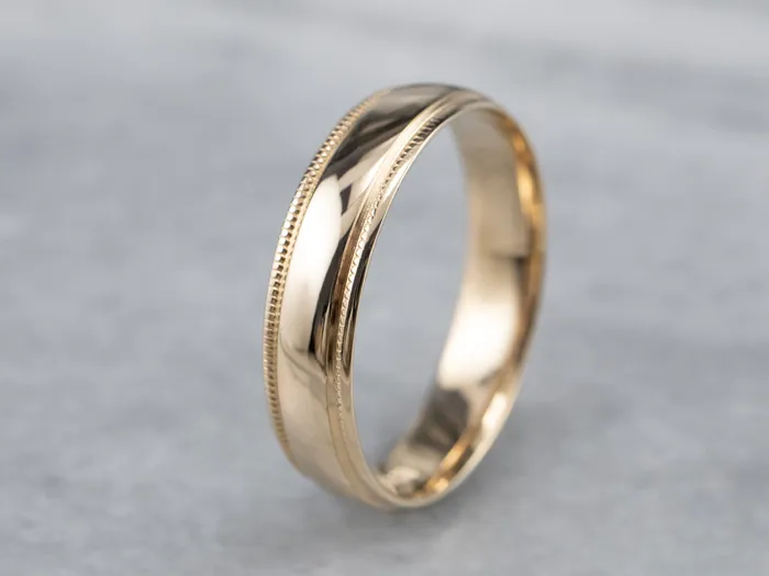 Rings Gold Milgrain Edge Band Market Square Jewelers Rings Gold Milgrain Edge Band Market Square Jewelers