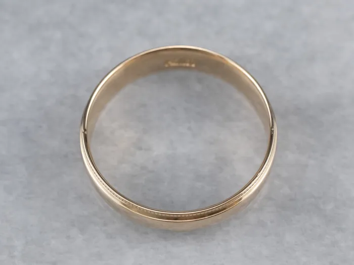 Rings Gold Milgrain Edge Band Market Square Jewelers Rings Gold Milgrain Edge Band Market Square Jewelers