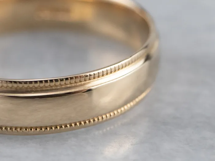 Rings Gold Milgrain Edge Band Market Square Jewelers Rings Gold Milgrain Edge Band Market Square Jewelers