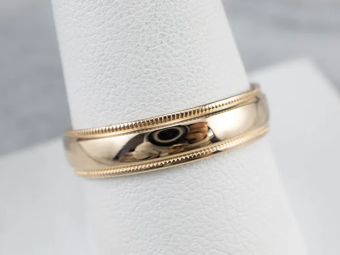 Rings Gold Milgrain Edge Band Market Square Jewelers Rings Gold Milgrain Edge Band Market Square Jewelers