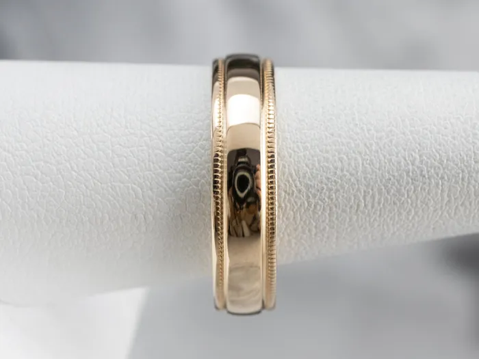 Rings Gold Milgrain Edge Band Market Square Jewelers Rings Gold Milgrain Edge Band Market Square Jewelers