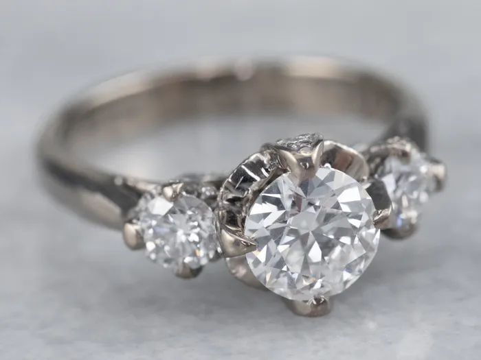 Rings Market Square Jewelers Antique Inspired Diamond Engagement Ring
