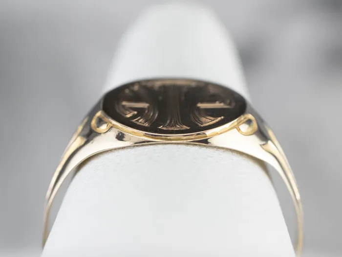 Rings Market Square Jewelers Art Deco HTE Gold Signet Ring Rings Market Square Jewelers Art Deco HTE Gold Signet Ring