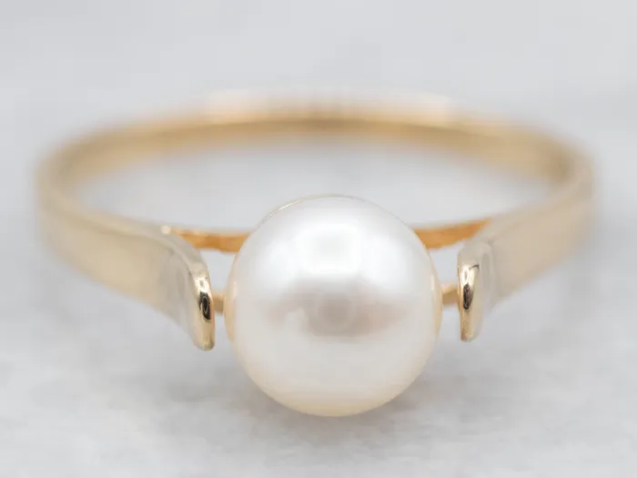 Rings Market Square Jewelers Classic Pearl Solitaire Ring Rings Market Square Jewelers Classic Pearl Solitaire Ring